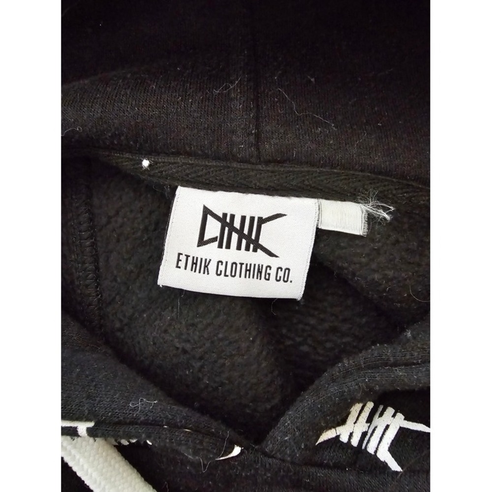 Illadelph x Ethik Mens Large Black White Hoodie Astronaut Graphic Streetwear ~ - Picture 4 of 8